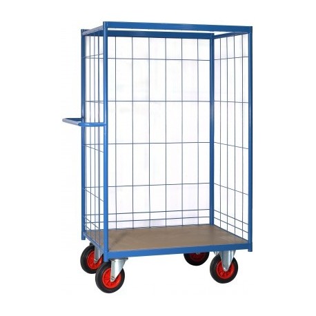 Chariot grillagé 1000 x 700 mm 3 côtés de 500 kg