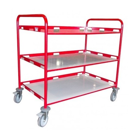 Chariot de services 3 plateaux 1000 x 600 mm de 200 kg