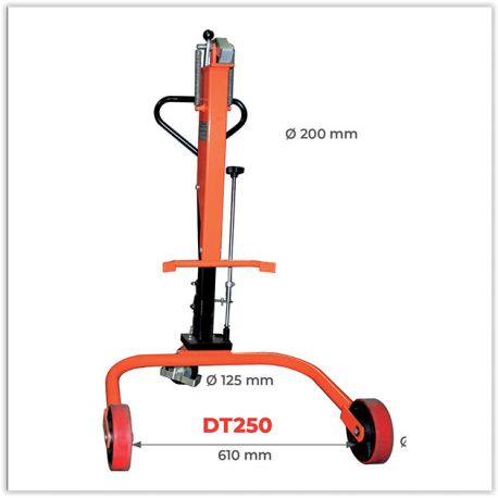 Chariot porte fût 250 KG largeur 610 mm